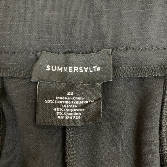 Summersalt Black Stretch Work Pants 22 Eco Viscose Comfort Straight Leg Chic - Picture 5 of 5